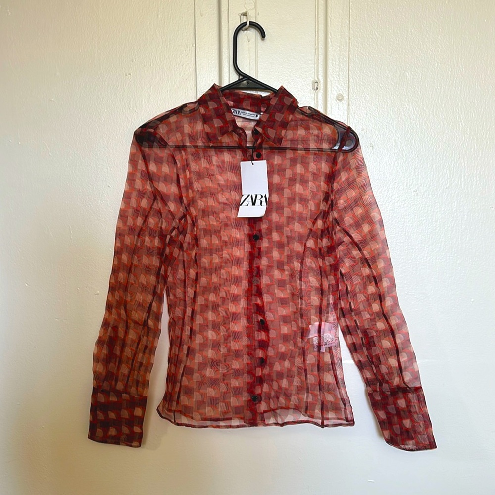 Sheer Zara Top - Brand New with Tag